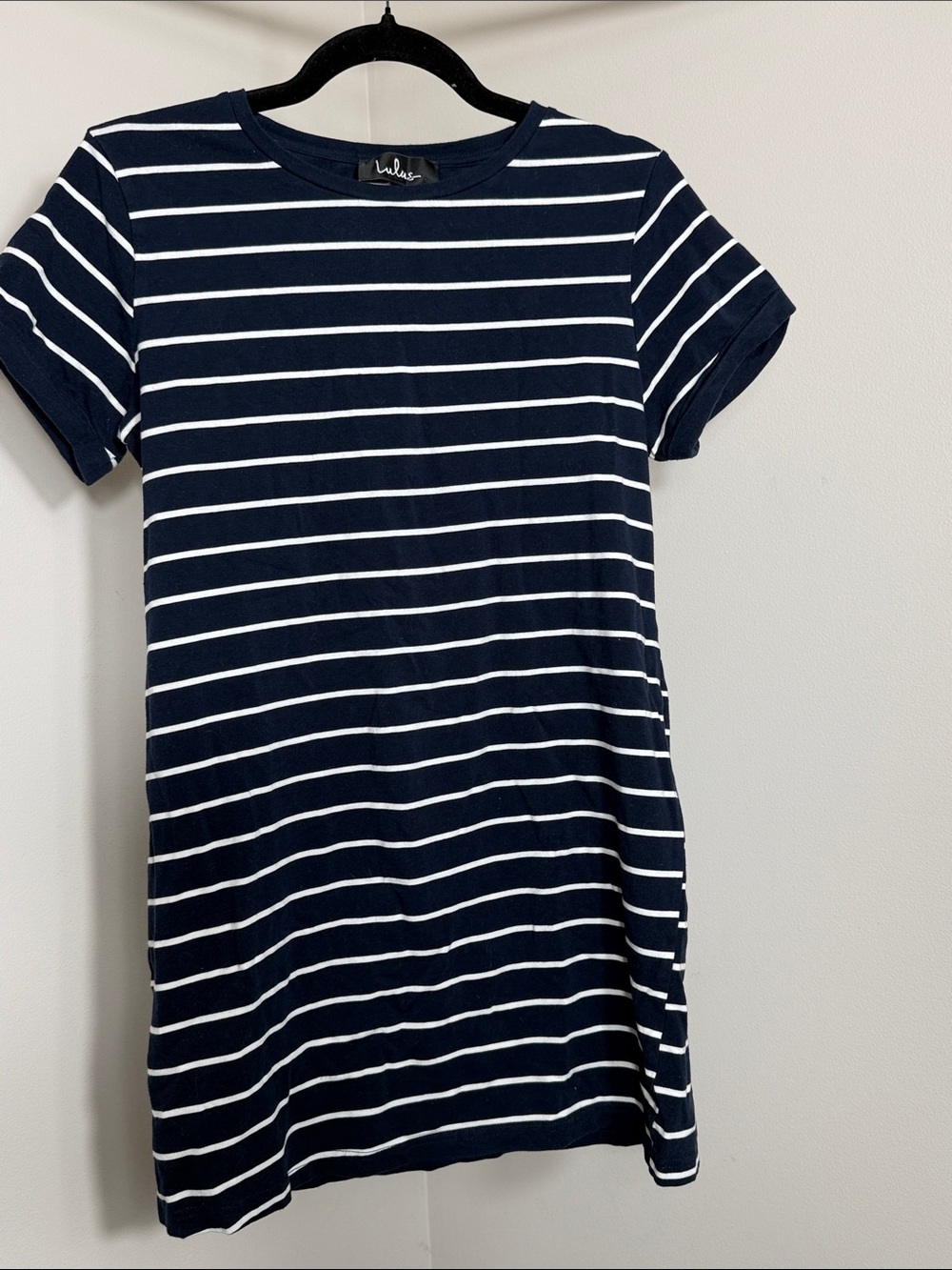 Lulu's Navy and White Striped Mini Dress
